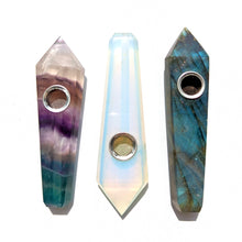Load image into Gallery viewer, Natural Labradorite Crystal Pipe
