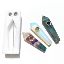 Load image into Gallery viewer, Natural Labradorite Crystal Pipe

