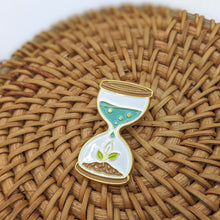 Load image into Gallery viewer, The Time is Now - Hourglass enamel pins

