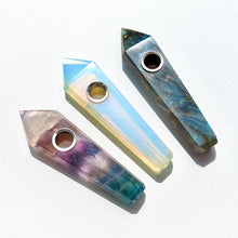 Load image into Gallery viewer, Opalite Iridescent Crystal Pipe
